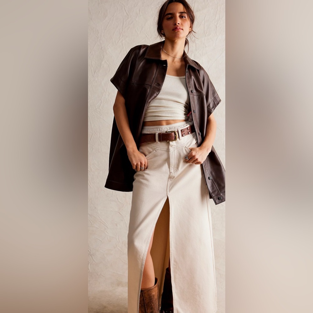 We The Free Come As You Are Denim Maxi Skirt